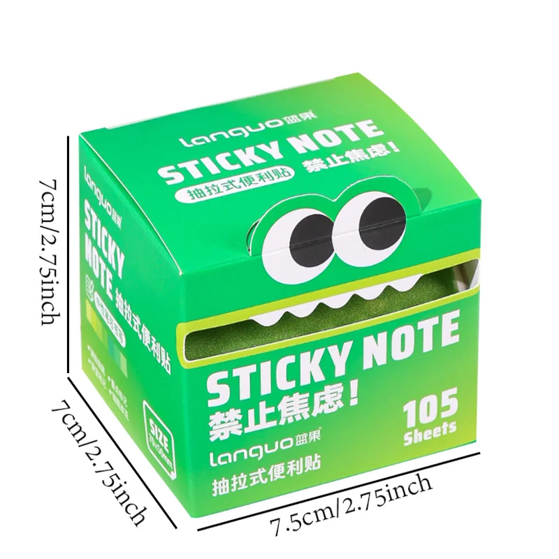 Mr. Paper 105/108Sheets/roll Pull-out Sticky Notes Student Stationery Sticky Notes Transparent Color Sticky Notes DIY Handbook