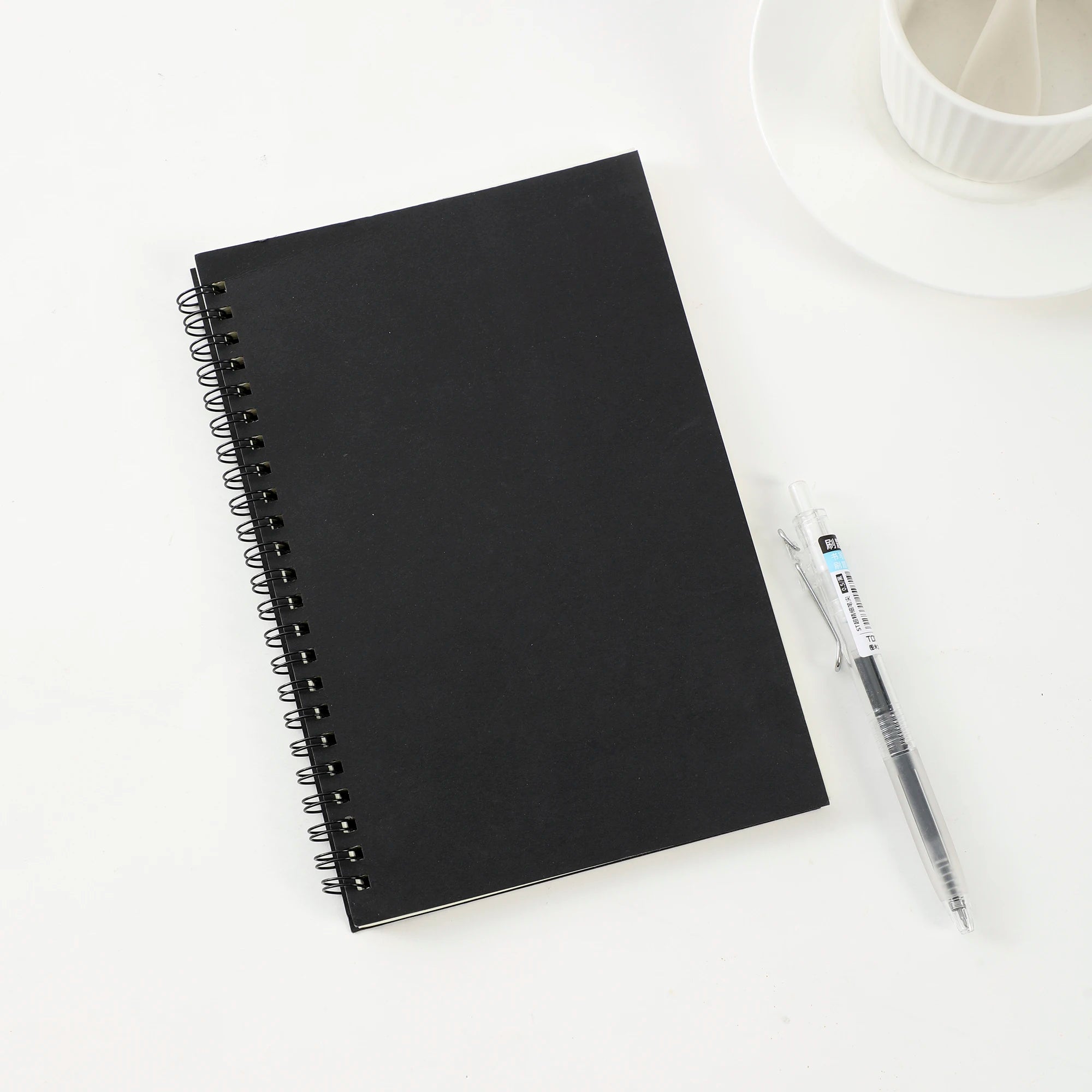 1 Book Retro Spiral Coil Kraft Paper Notebook Sketchbook Painting Diary Drawing Painting Graffiti Office School Stationery