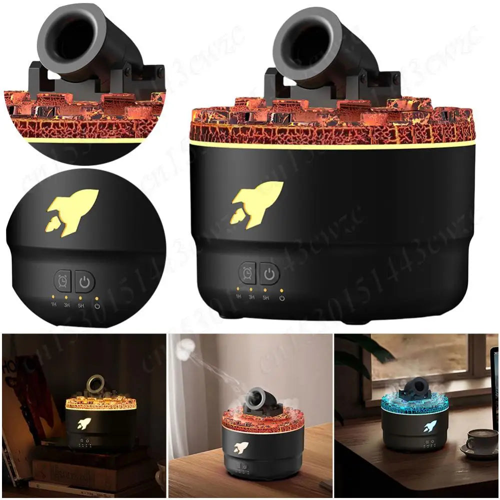 Volcanic Crack Light Cannons Humidifier Aroma Diffuser Cannon Essential Oil Diffuser Cannon Blast Turret Aromatherapy Humidifier