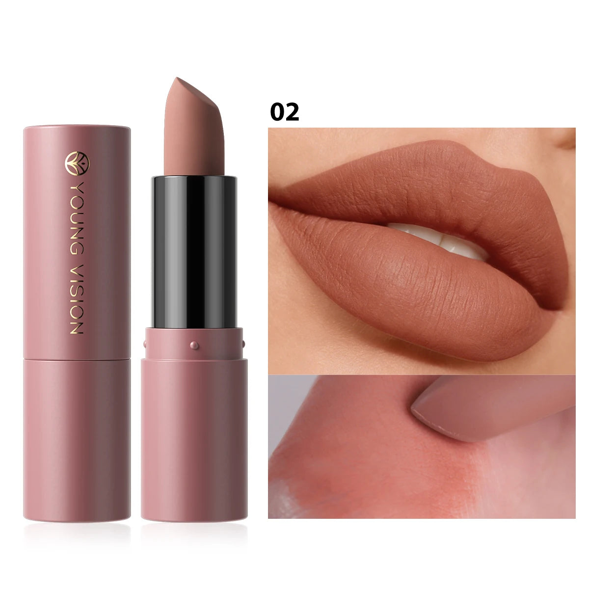 matte lipstick full and rich colors natural moisture comfortable fine and smooth texture long-lasting and easy to apply