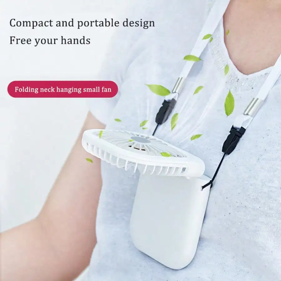 Fashionable Handheld Digital Neck Fan, USB Rechargeable, Mini Fan, Portable Fan, USB Power Bank Fast Charging Desktop Foldable Small Electric Fan, Ideal Companion For Hot Summer