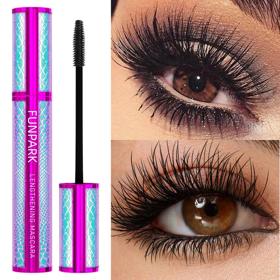 1PC 5D Black Eye Mascara Lengthened Thick Sweat Proof Silk Mascara with Big Eyes Korean Makeup Waterproof Curling Eyelash Gifts