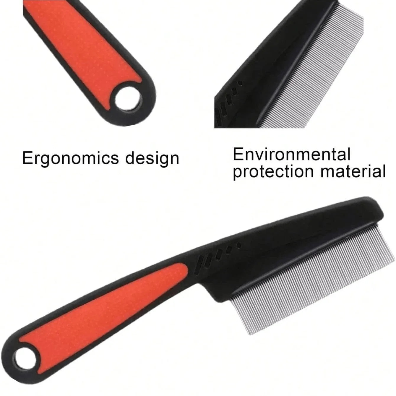 Head Lice Comb Stainless Fine Tooth Comb Professional Lice Nit Removal Hair Comb Multipurpose Dandruff Combs for Human Cat Dog