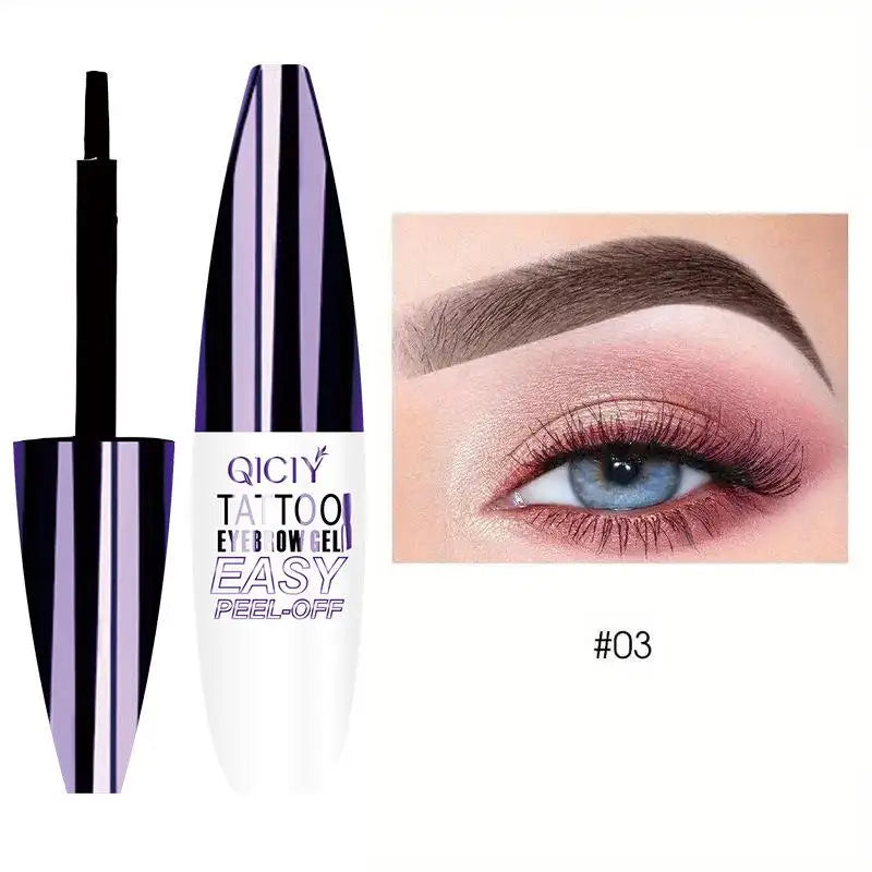 Tattoo Eyebrow Gel, Matte Finish, Long-Lasting Waterproof Eye Makeup Cream,  Natural Brown Shade, Base Primer for Dye 10g