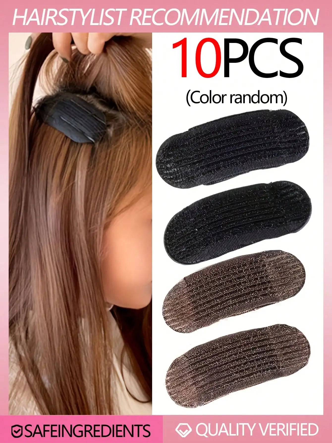 10/6/4/2pcs (Random Color) Invisible Hair Volume Clips, High Crown Hair Pad, Seamless Plastic Hair Clips, Bangs Clips, Suitable For Women, Essential For Hairstyle Design