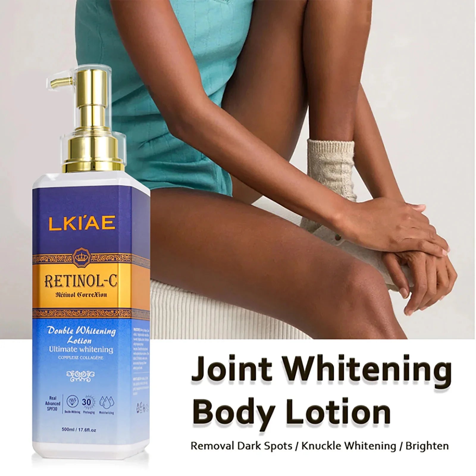 LKIAE Retinol Whitening Skin Care Set, Moisturizing, Reduce Wrinkles, Fine Lines, Dark Spots, With Collagen, Snail Extract