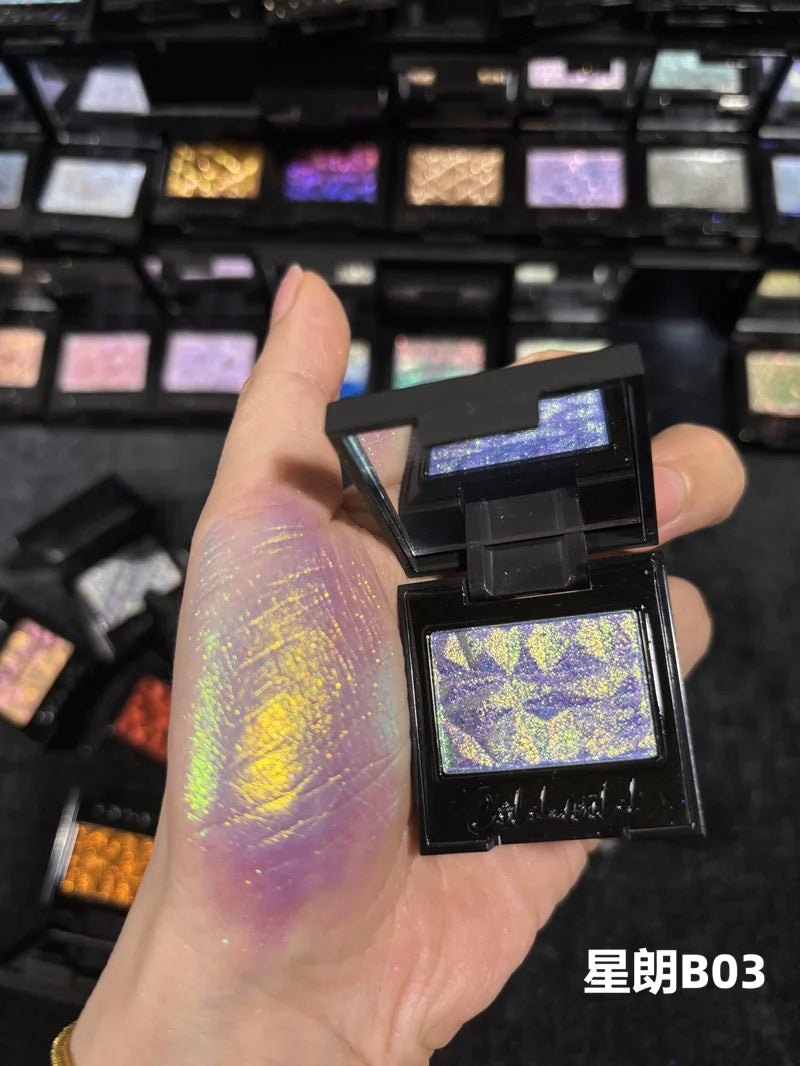 Coldnwild Monochrome Gradual Eye Shadow Chameleon Glitter Highly Pigmented Blue Purple High Concentration Optical Eye Makeup