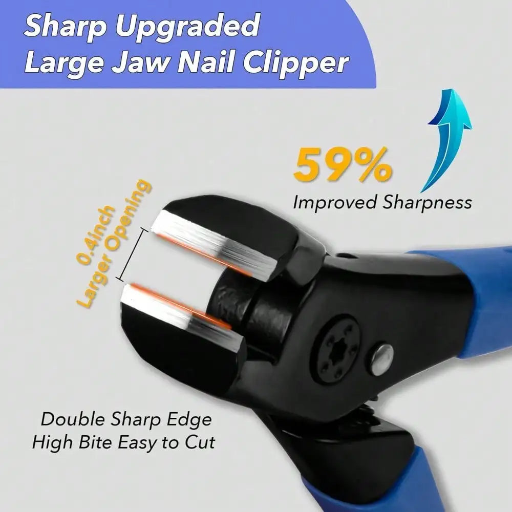 Oversized Toenail Clippers For Adults With Thick Hard And Ingrown Nails Heavy Duty Wide Jaw Design With Anti Slip Long Handle For Men And Seniors