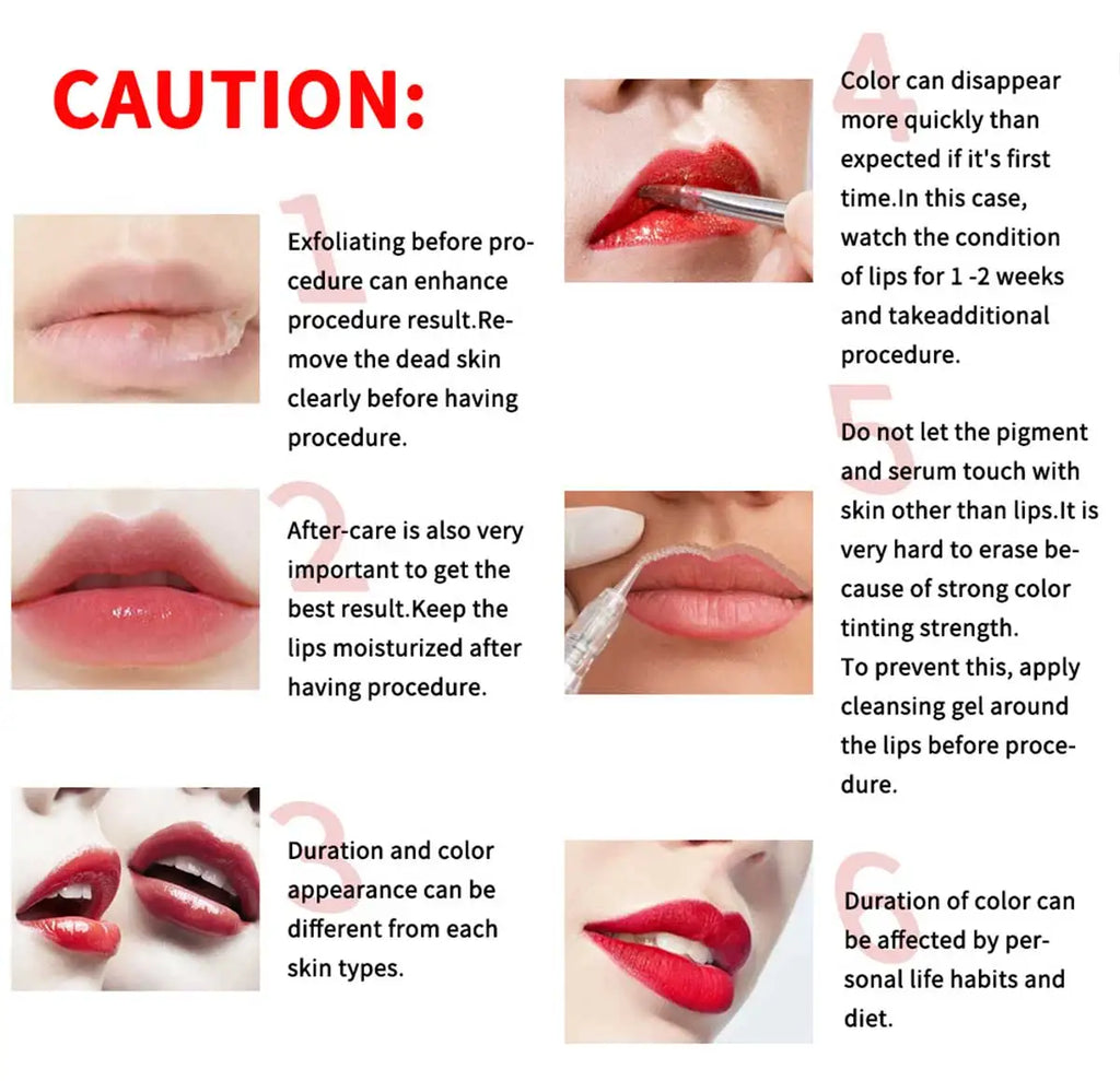 BB Lips Ampoule Serum Starter Set Semi-Permanent BB Lip Gloss Tinted Pigment Lasting Moisturizing For Lip Care Glow Free Shiping