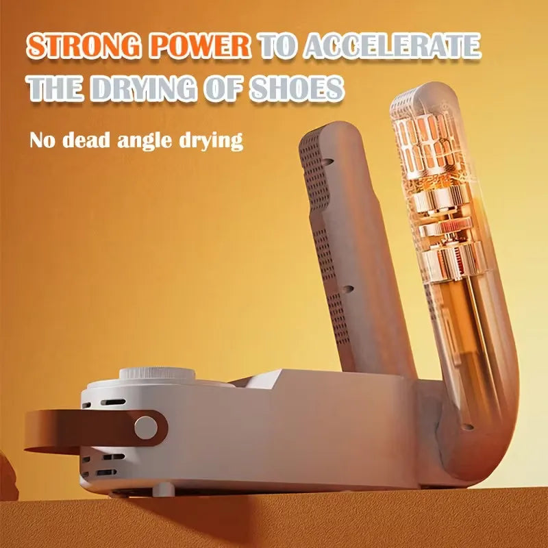 Portable Shoe Dryer: Fast, Quiet, and Efficient Drying with 110V Smart Timer and Auto Shut-off. Features a foldable design, suitable for work boots, gloves, hats, and socks. A must-have household item, perfect as a Thanksgivi