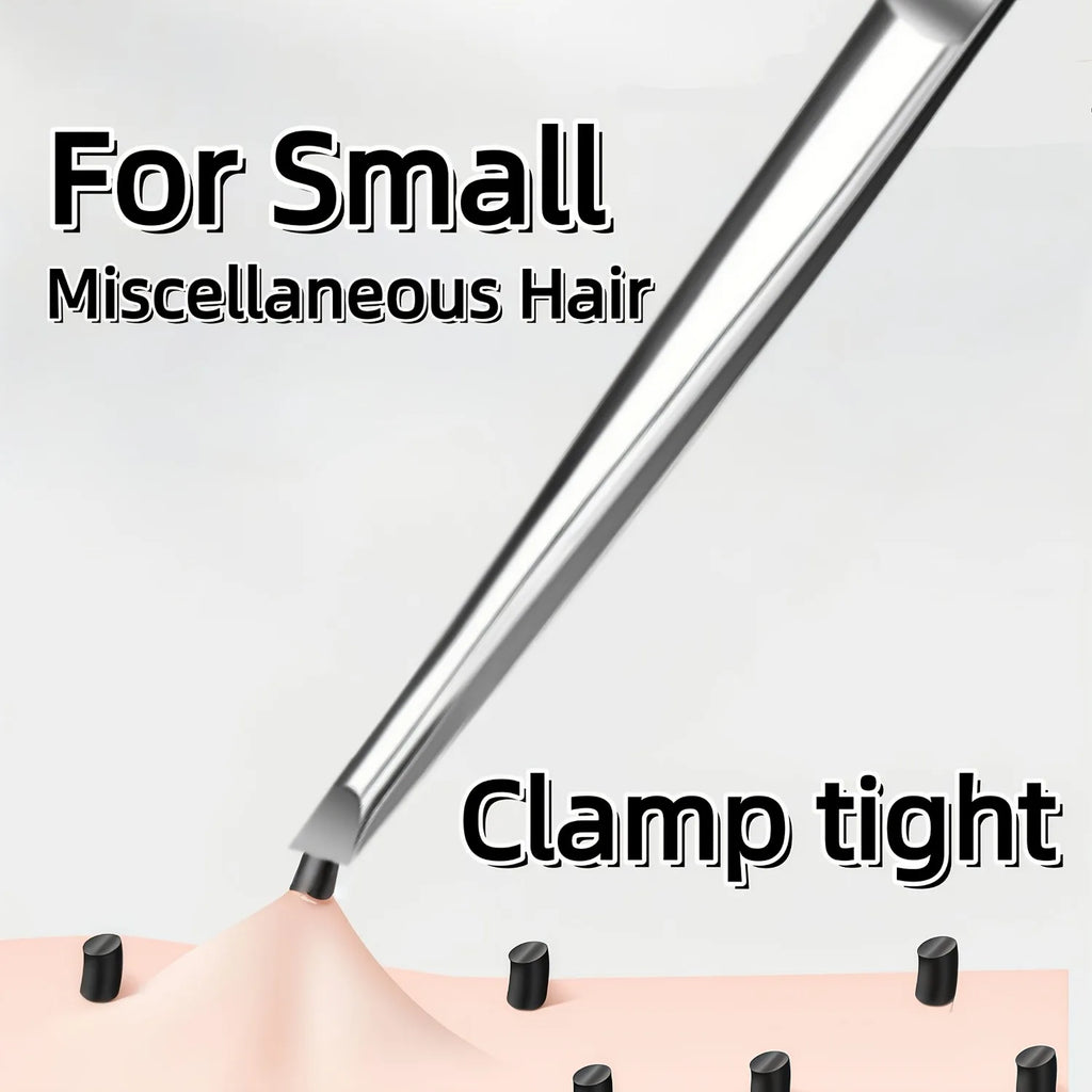 Stainless Steel Precision Tweezers Multi Functional Slant Tip Tool for Eyebrow Beard Facial Hair Removal Unisex Daily Grooming Accessory
