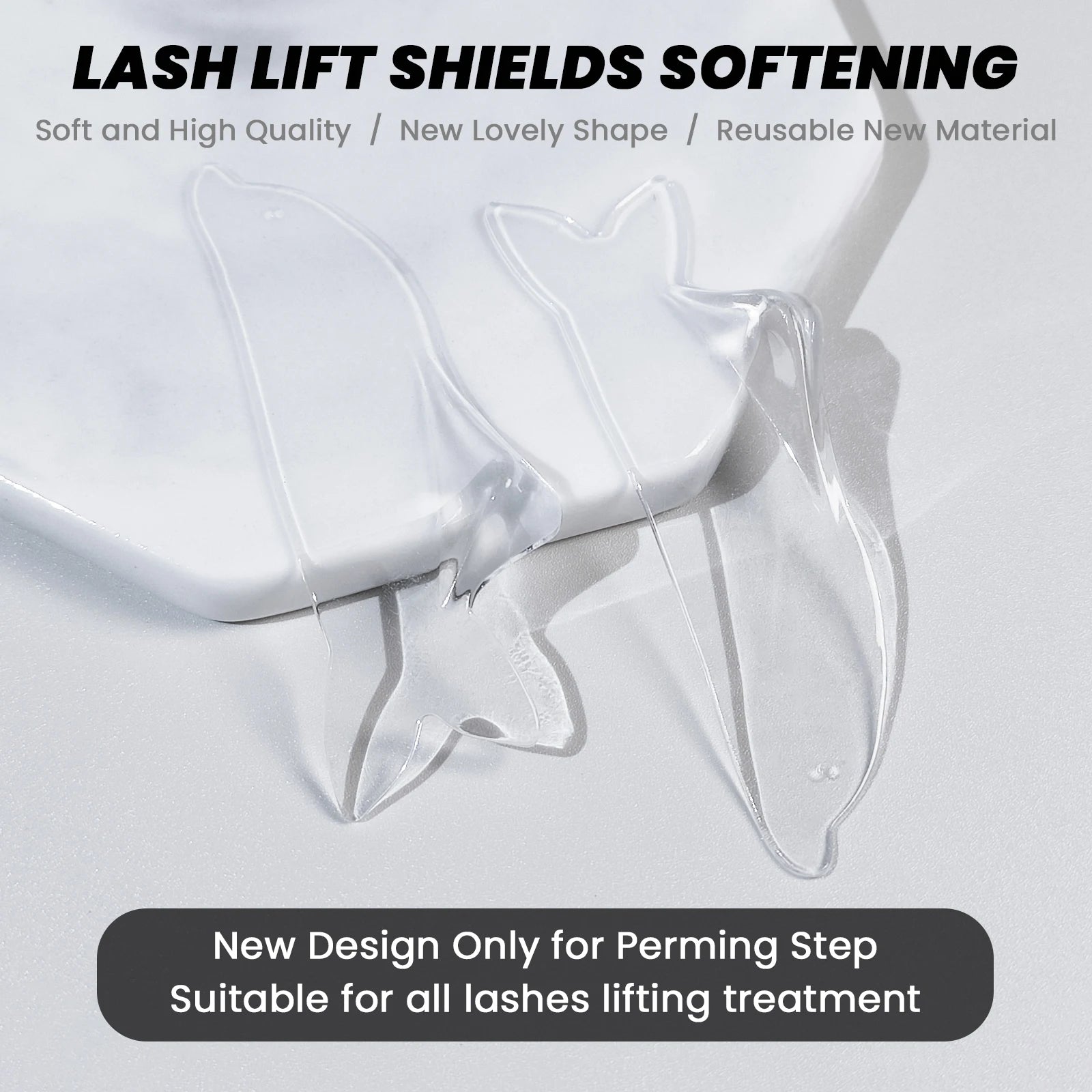 Lomansa Korean Lash Lift Patches Eyelash Lifting Pads Self-Adhesive and Ultra Thin for Step 1 of Perm Use as an Eye Patches Tool
