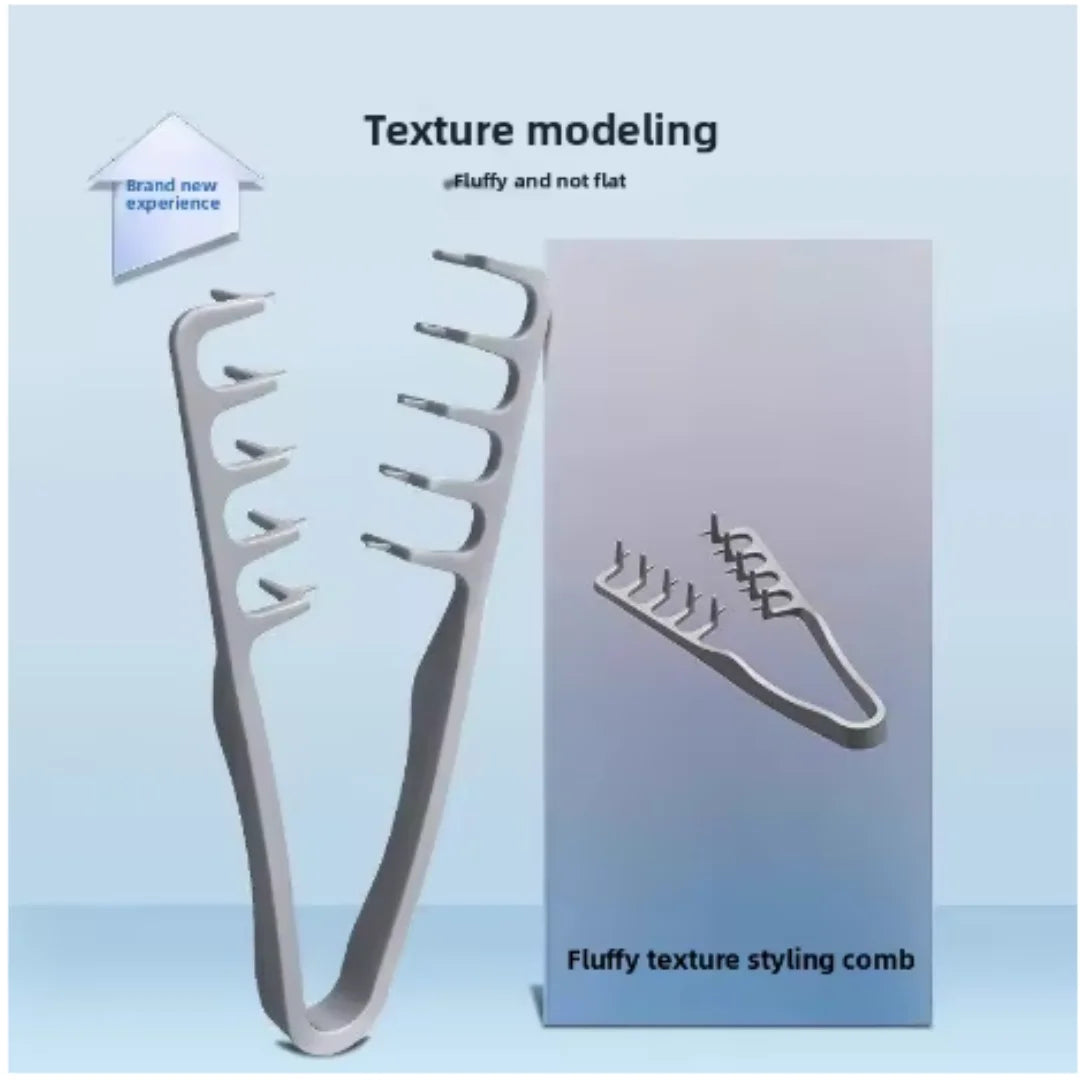 Men's Styling Comb Set, Plastic Material, Portable Small Easy Storage, Hair Grip Define Volume, Travel Office Dorm Use