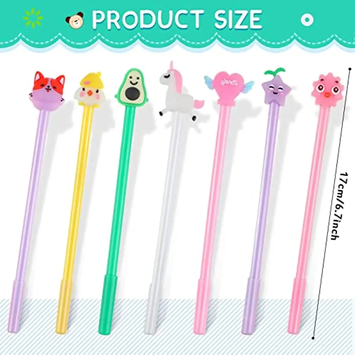 50 Pcs Mixed Gel Ink Pens Black Ink Cool Pens Cute Bulk Assorted Style Novelty Office Supplies Stationery Back to School Season