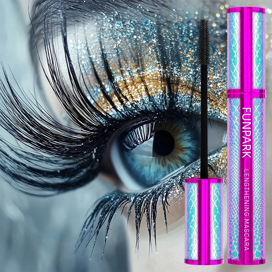 1PC 5D Black Eye Mascara Lengthened Thick Sweat Proof Silk Mascara with Big Eyes Korean Makeup Waterproof Curling Eyelash Gifts