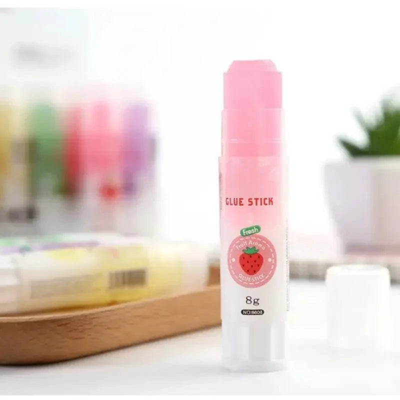 4 Pcs Cute Colorful Style Glue Stick High Viscosity Glutstick Solid Glue Paper Sticker Stationery Office Supplies