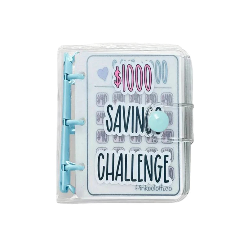 Creative Christmas Gift Money Saving Challenge - $1,000 Savings Binder with Envelope, Durable Glossy PVC