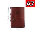 Retro Notebook for Kids Adult Traveler Diary PU Leather Soft Cover Replaceable Kraft Paper Inner 14x10cm Notebooks & Notepads
