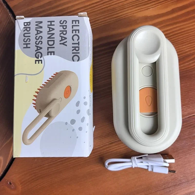 Cat Dog Electric Spray Massage Soothing Comb Single Button Spray Anti Loose Hair Comb Bathing Deshedding Brush Design Efficient