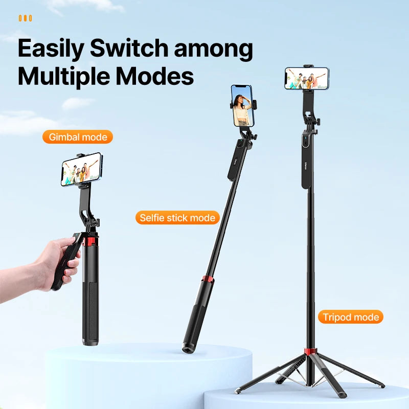 Ulanzi MA09 1.8m Selfie Stick Tripod for iPhone 16 15 Android Phone with Remote Control Panoramic Ball head Holder U200 VL49 Kit
