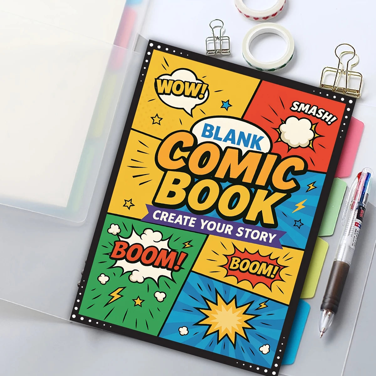 30 Sheet Manga Sketchbook Blank Comic DIY Drawing Book Multiple Template Speech Bubbles Graphic Novel Creation Drawing Book Tool