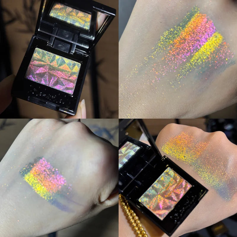 Coldnwild Monochrome Gradual Eye Shadow Chameleon Glitter Highly Pigmented Blue Purple High Concentration Optical Eye Makeup