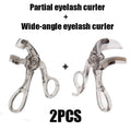 Dual-Type Eyelash Curler with Comb – Wide & Partial Clip Options, Waterproof, Long-Lasting, Natural Curl, Unisex Certified