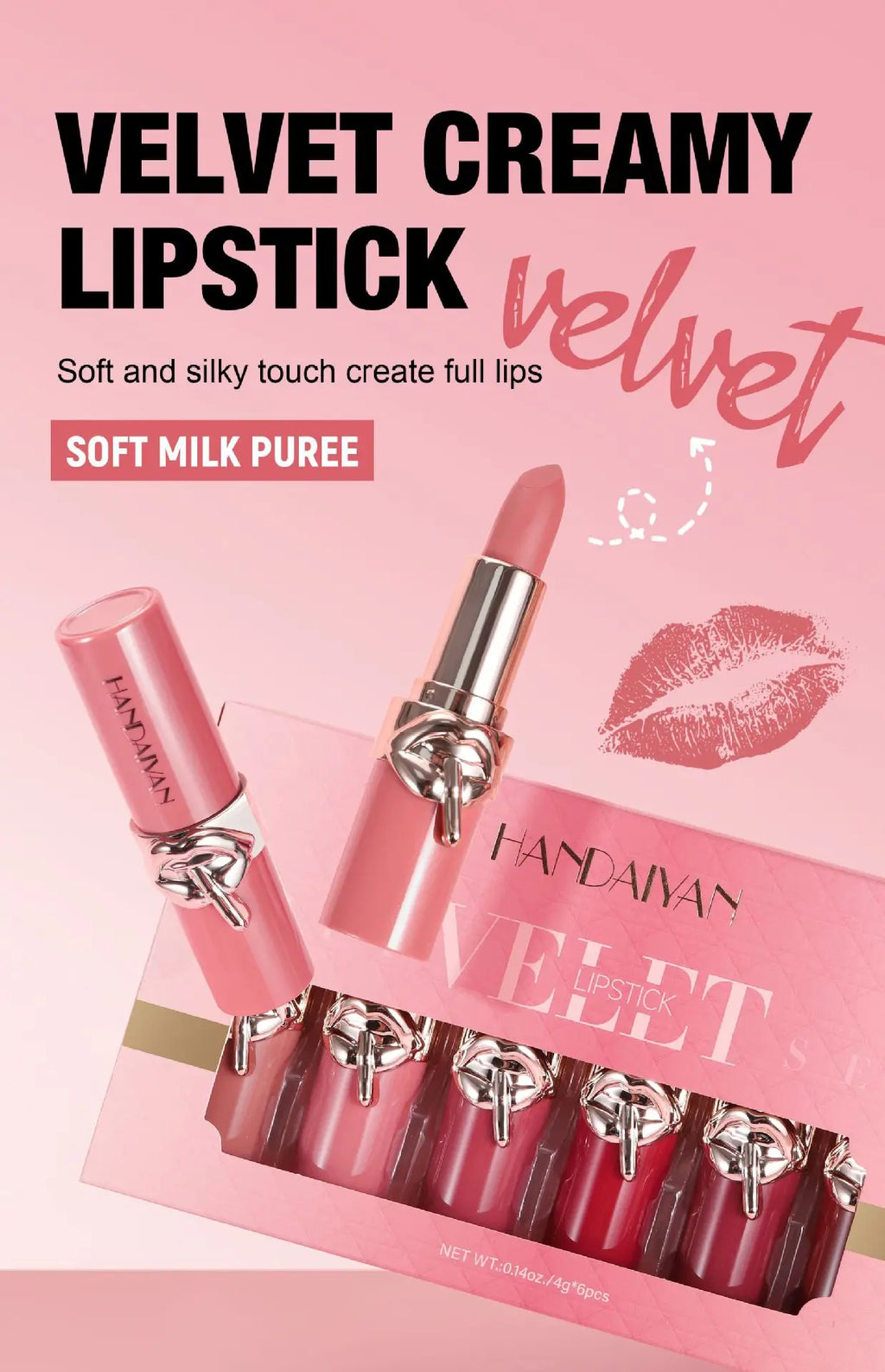 Velvet Lipstick Set Waterproof High Pigment Matte Moisturizing Non Fade Long Lasting Nude Red Lip Gloss Sexy Beauty Cosmetic