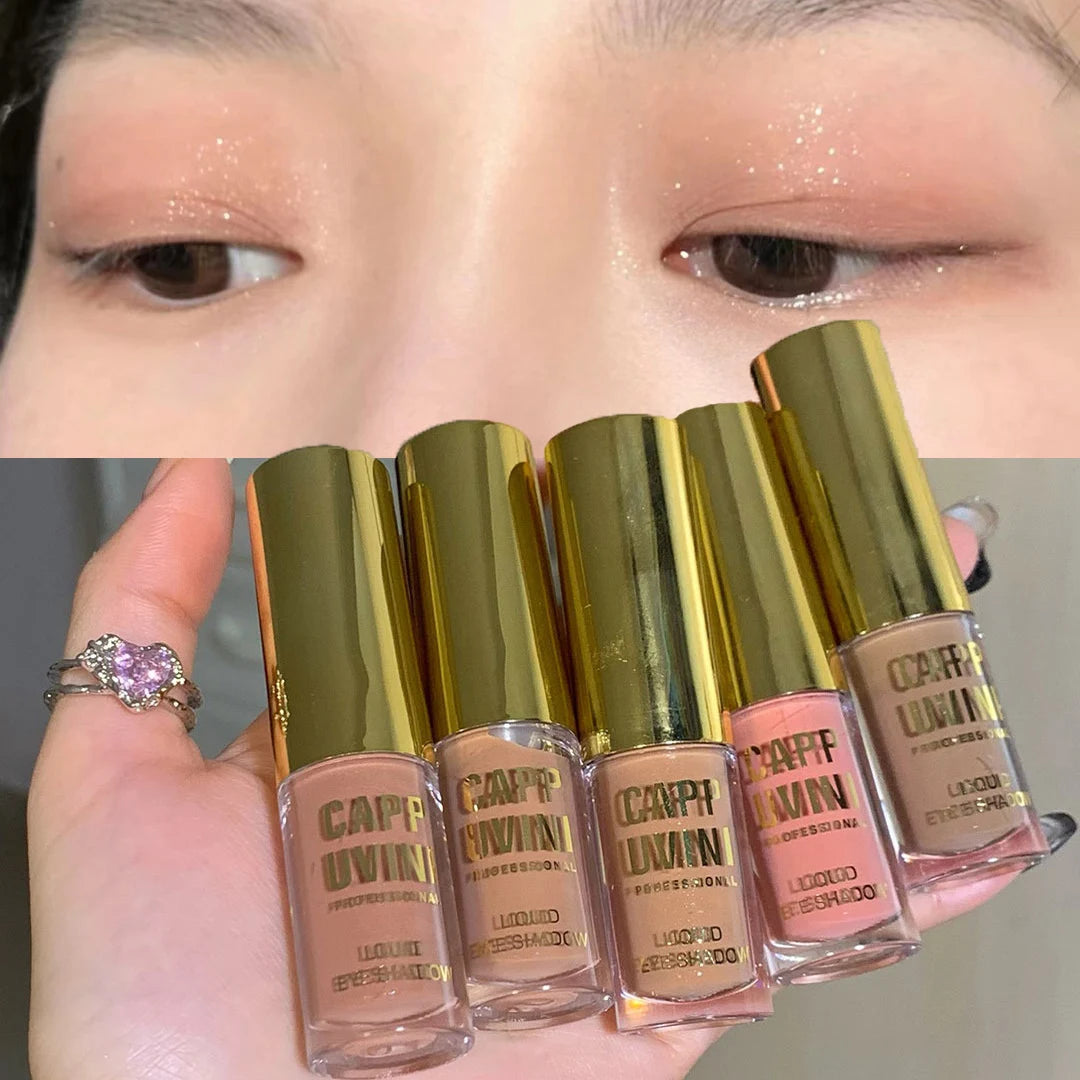 1Pc Nude Matte Liquid Eye Shadow Cream Longlasting Shiny Eyeshadow Shimmer Sequins Glitter Blush Makeup Pallette Comestics