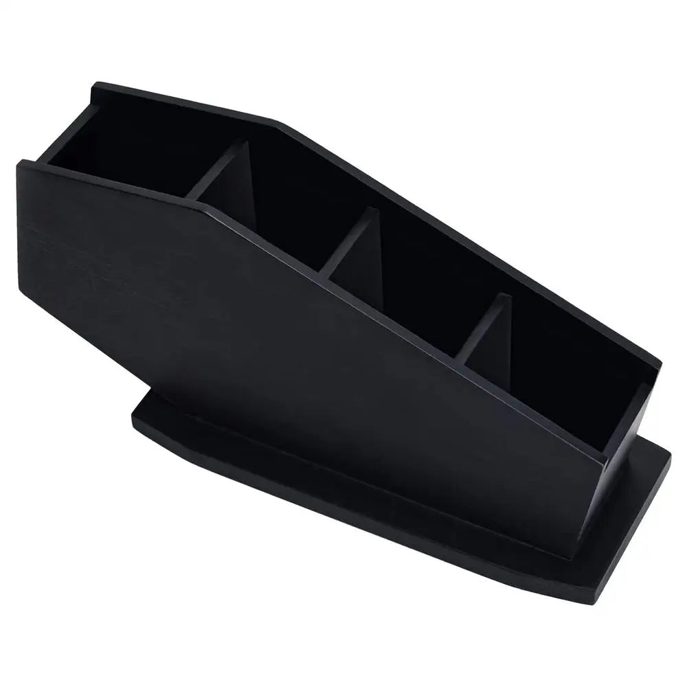 Day Night Cosmetic Brush Organizer Gothic Wooden Coffin Makeup Holder Cosmetic Storage Spooky Compartment Pen Holder