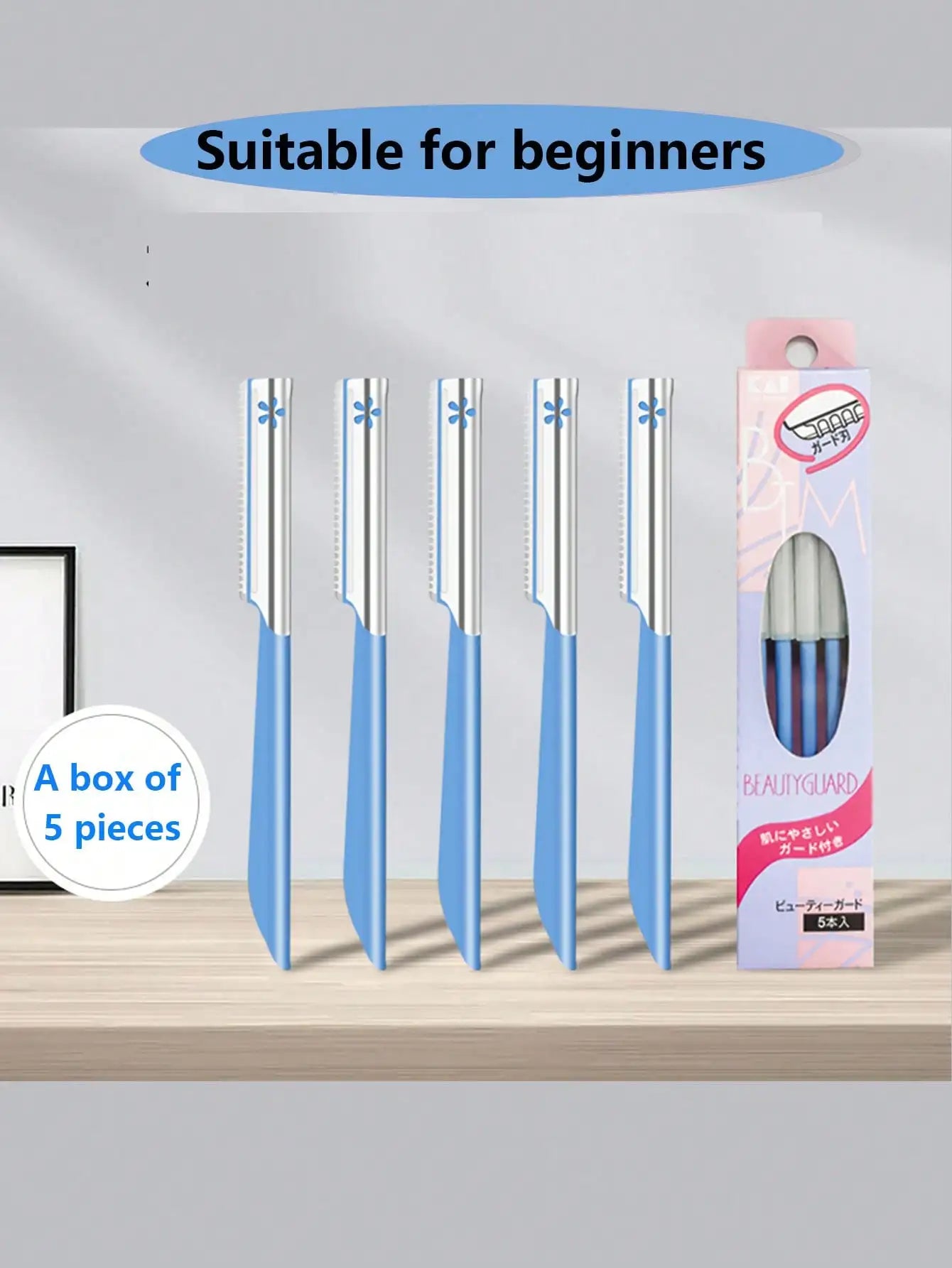 5pcs  Women Face Care Razors Eyebrow Epilator Makeup Shaver Knife Eyebrow Hair Removal Steel Blade Facial Eyebrow Razor Trimmer