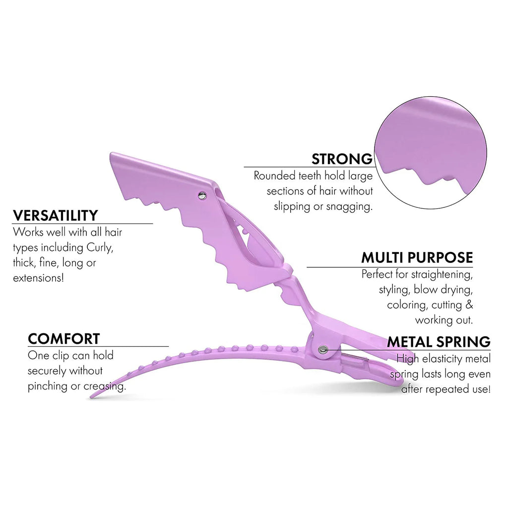 5PCS Alligator Hair Clip Hairdressing Clamps Plastic Hair Claw Hairpins Barber Clips for Salon Styling Tools Hair Accessories