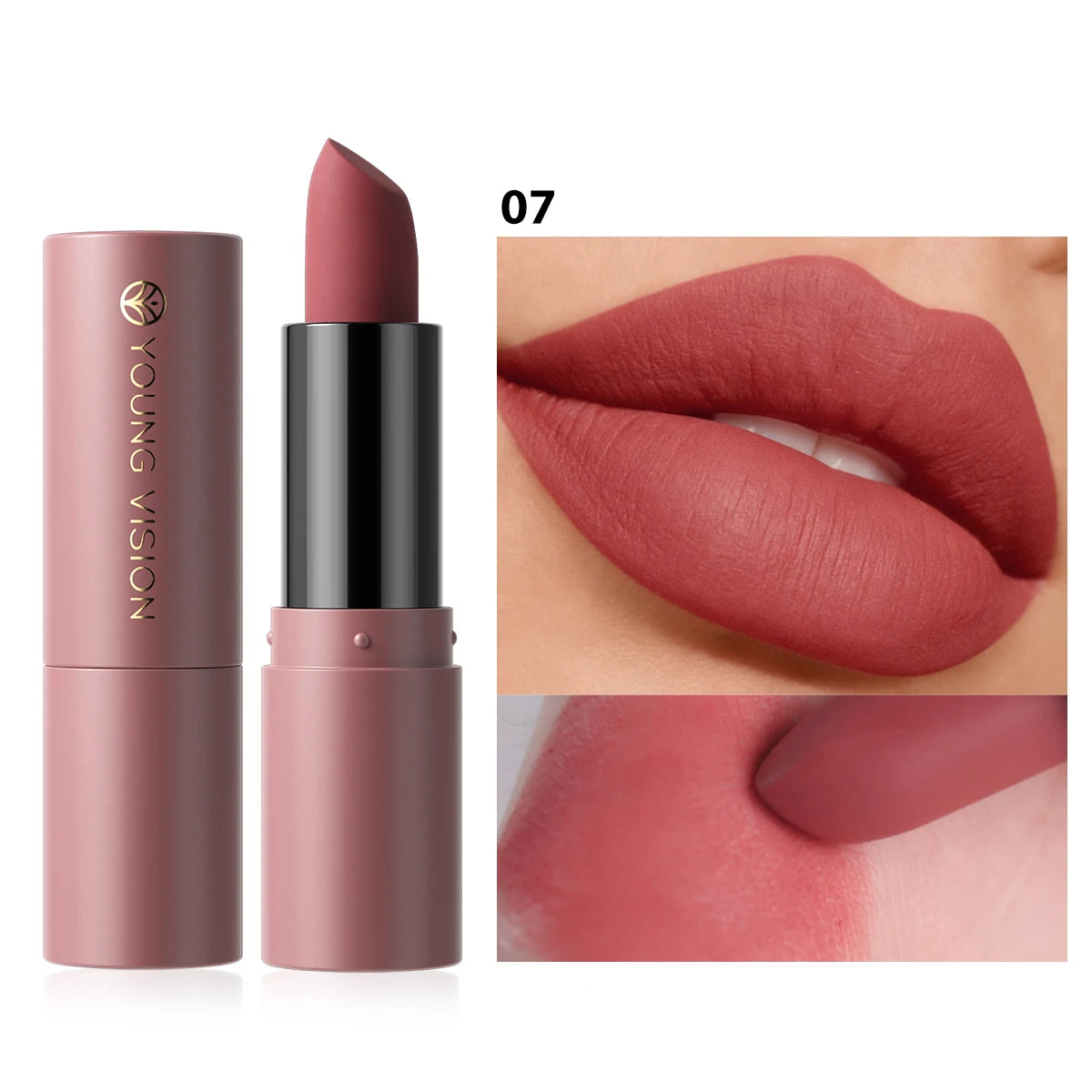 matte lipstick full and rich colors natural moisture comfortable fine and smooth texture long-lasting and easy to apply