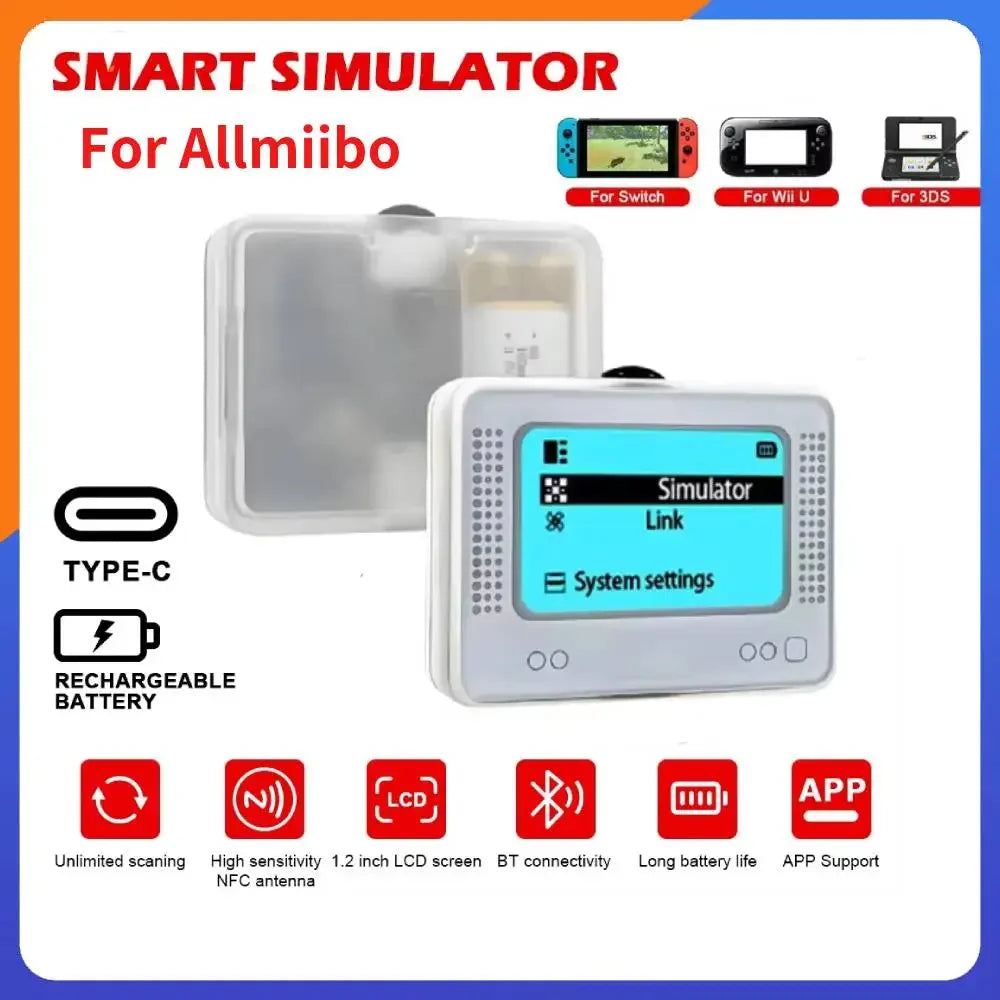 For Allmiibo Rechargeable Smart Intelligent Simulator Emulator Universal Writer for Switch 3DS Wii U Kingdom Tears Breath Wild