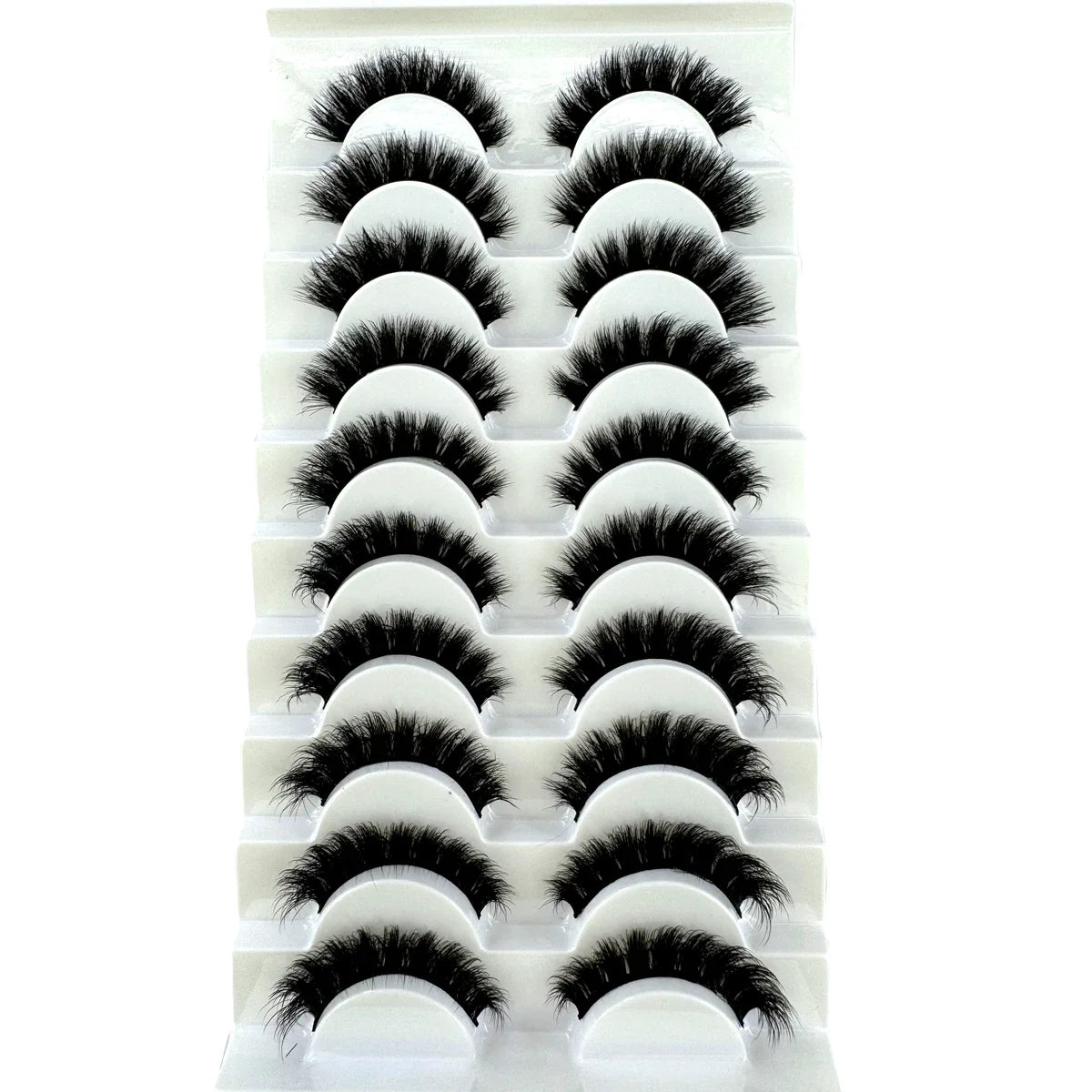 New Cat Eye Artificial Mink Eyelash 3D Curling Natural and Realistic Messy Tail Eye Extended Soft Eyelash
