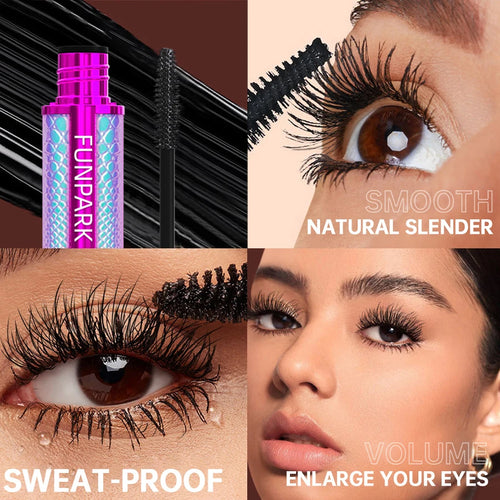 1PC 5D Black Eye Mascara Lengthened Thick Sweat Proof Silk Mascara with Big Eyes Korean Makeup Waterproof Curling Eyelash Gifts