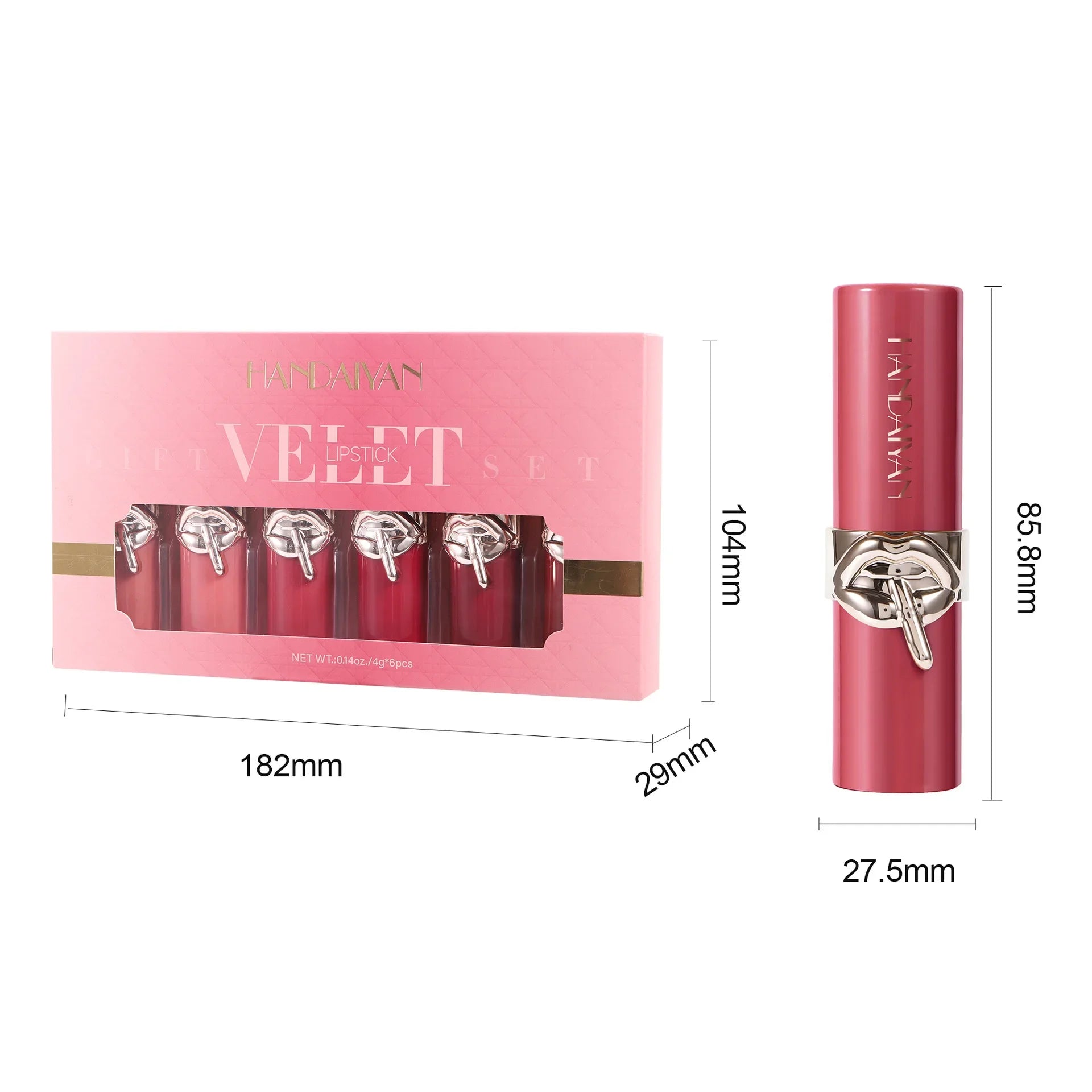 Velvet Lipstick Set Waterproof High Pigment Matte Moisturizing Non Fade Long Lasting Nude Red Lip Gloss Sexy Beauty Cosmetic