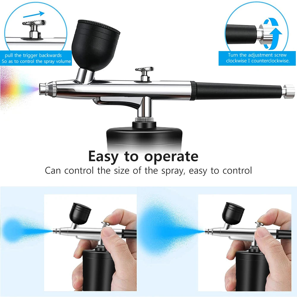 Portable Airbrush Kit With Compressor USB Rechargeable Air Brush For Beauty Painting Nail Art Model  Makeup Face