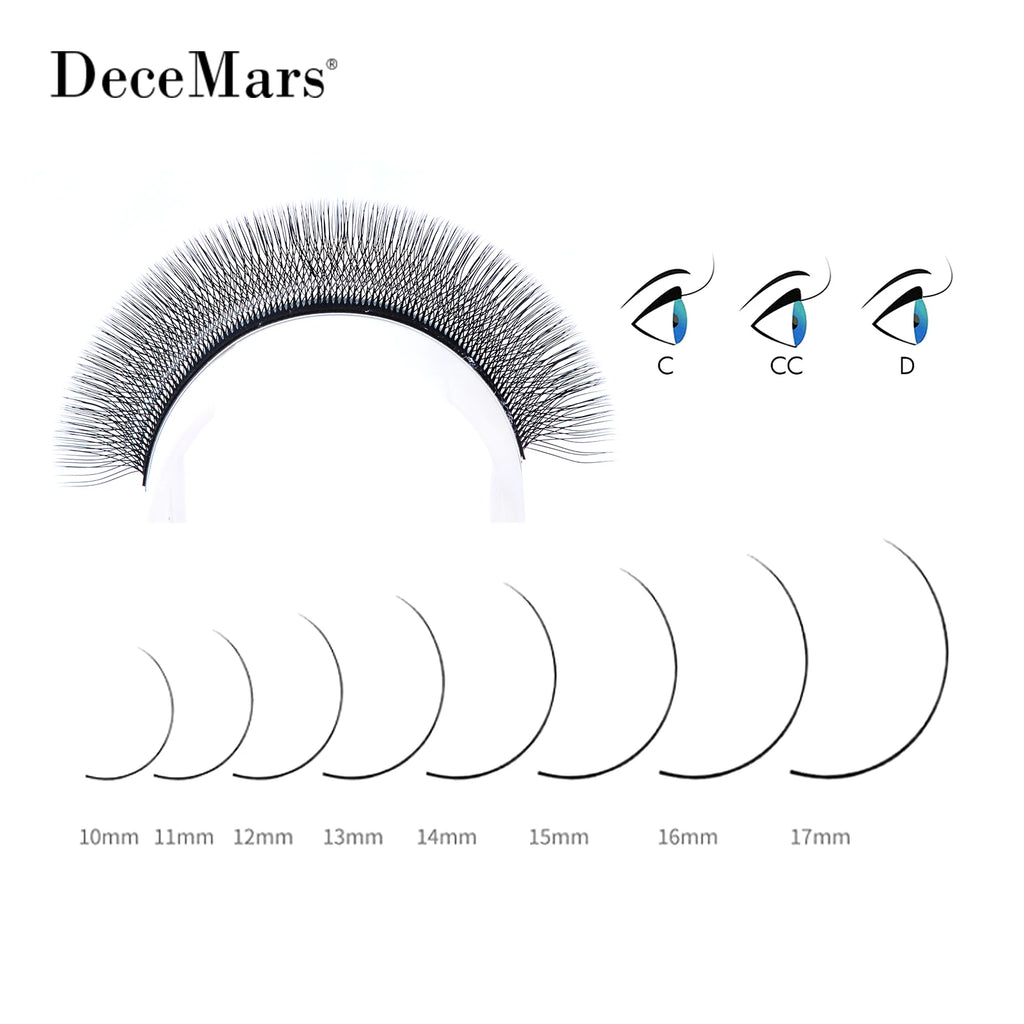 DeceMars 5D - W Shaped Eyelash Extension (12line/Tray)
