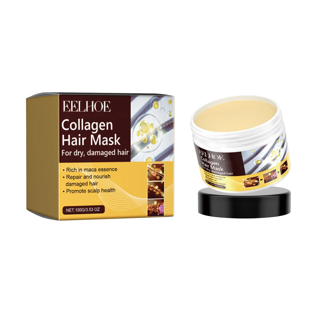 EELHOE Collagen Hair Mask Anti Hair Loss Treatment for Very Dry and Damaged Hair Repair Deep Conditioning Moisturizing Hair Mask
