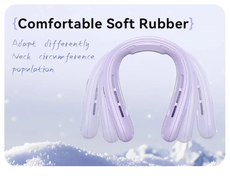 N90 Neck Fan Semiconductor Cooling 5-Speed Bladeless Wearable Fan USB Rechargeable Portable Outdoor Travel Camping