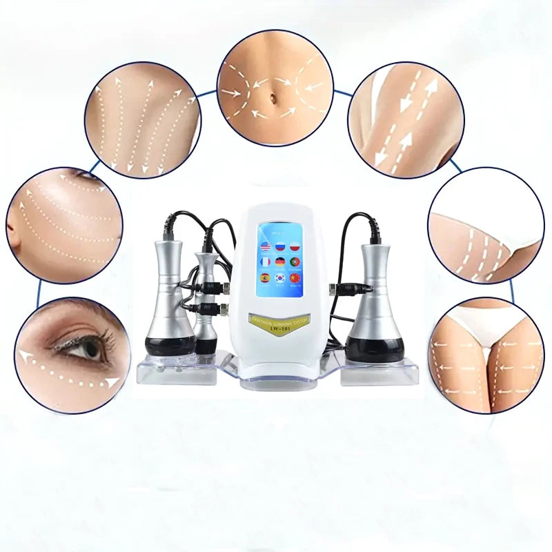 40K 3 In1 Cavitation Body Slimming Machine Facial Massager Skin Tighten Face Lifting Vacuum Suction Beauty Device（Fast Shipping）