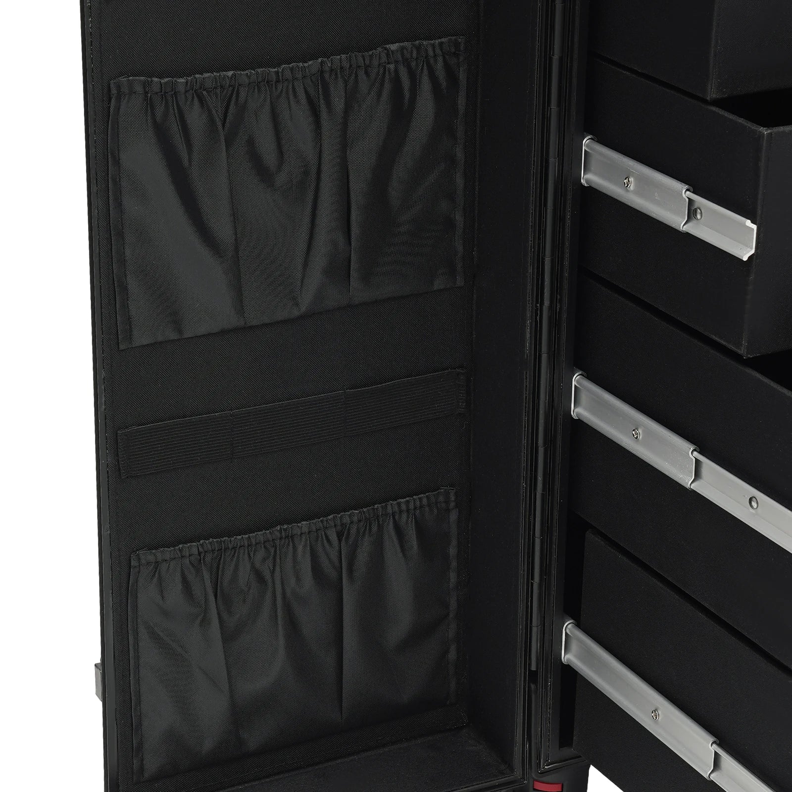 31.15inch Professional Rolling Makeup Case 4 Drawers Pro Makeup Artist Cosmetic Train Case Makeup Organizer Travel Case