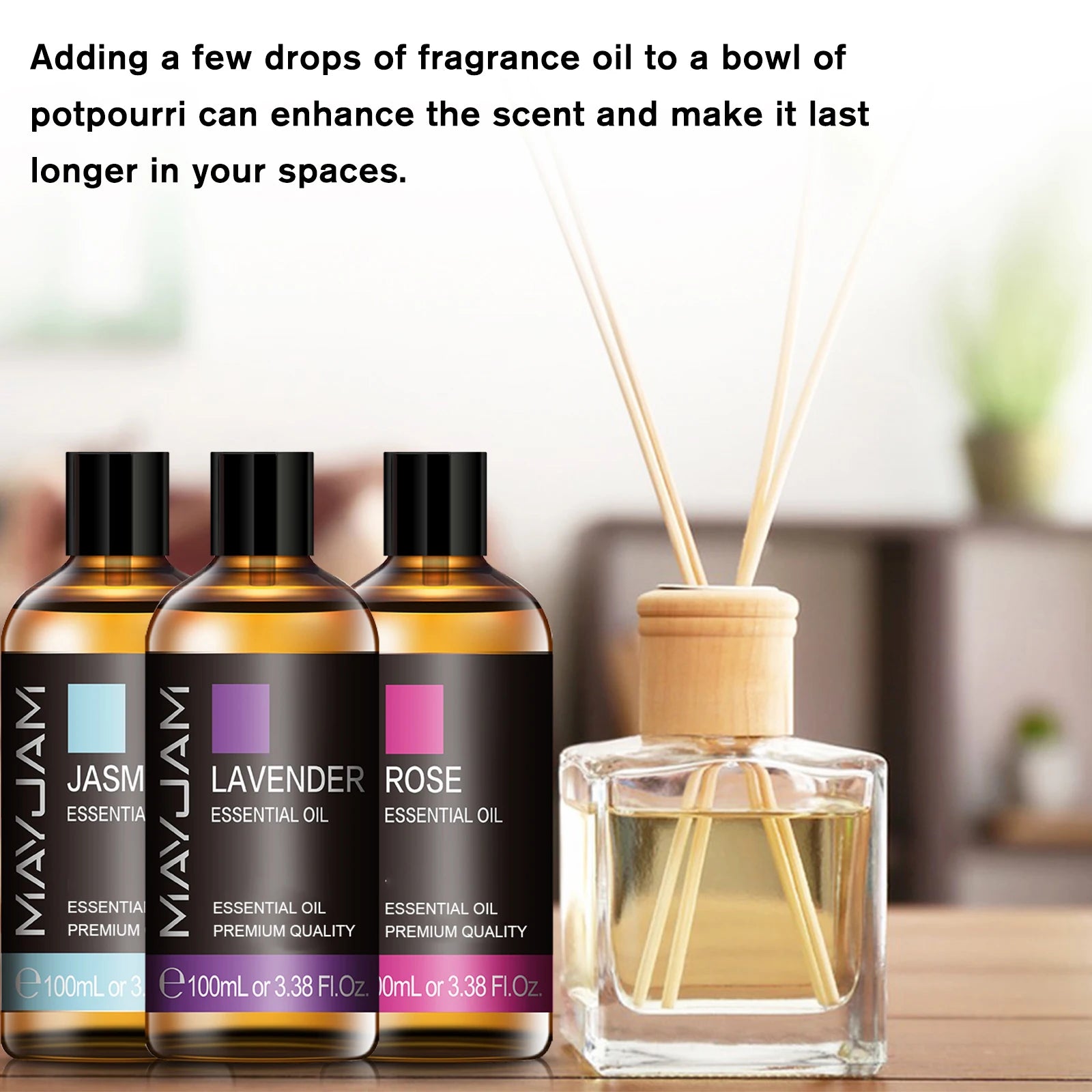 MAYJAM 100ML Pure Aroma Essential Oils Cinnamon Rosemary Cedarwood Lemongrass Tea Tree Oil for Massage Humidifier Soaps Candle