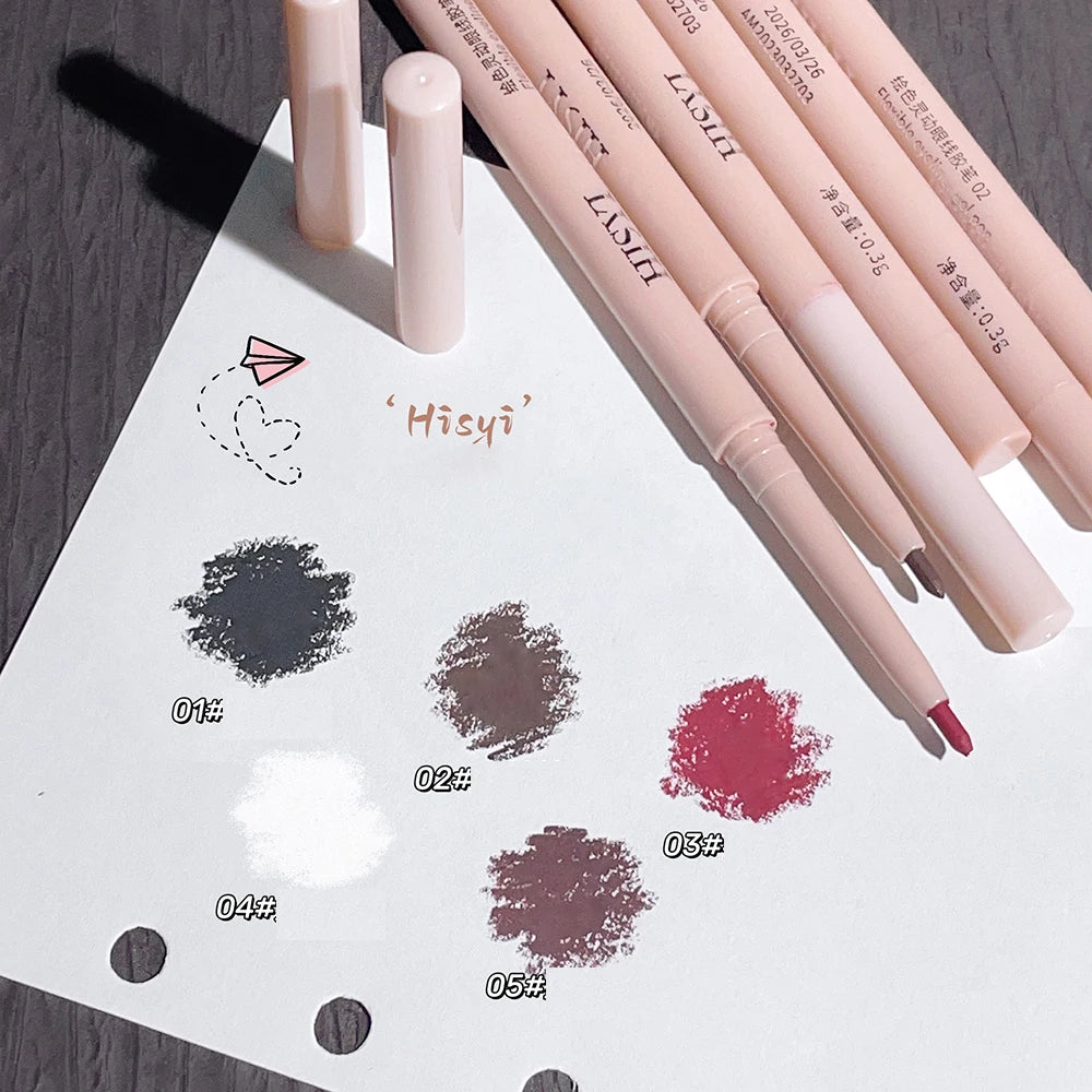 Matte Red Brown Eyeliner Gel Pencil Ultra-thin Long Lasting Quick Dry Smooth Eye Shadow Lying Silkworm Pen Makeup Cosmetics