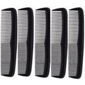 5pcs Black Hair Styling Comb, Fine Tooth Hair Comb, Heat Resistant Comb, Double Headed Hair Styling Comb