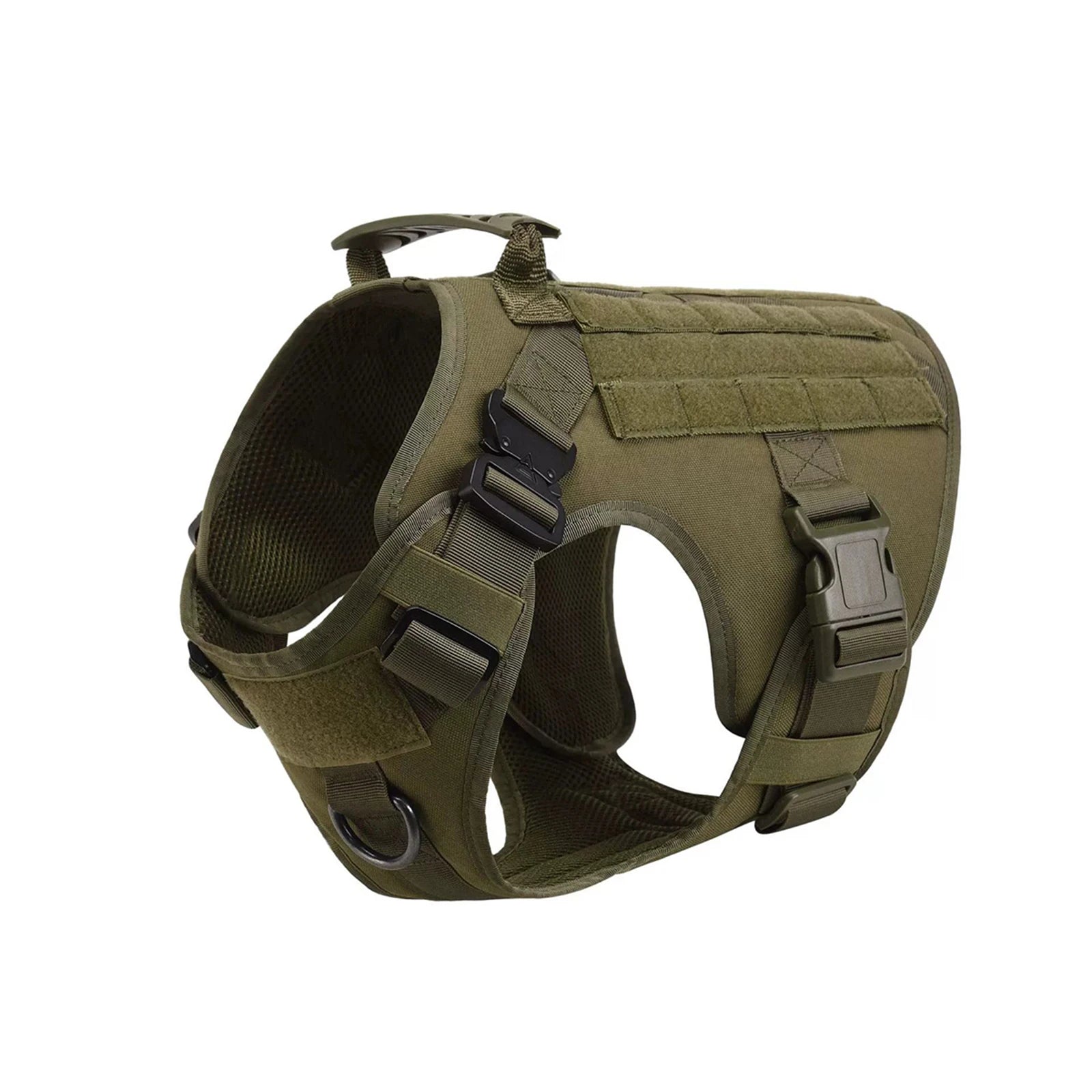 Tactical Dog Harness Collar Leash Molle Pouches For Medium Large Dogs Pet German Shepherd Training Walking Vest Dog Harnesses