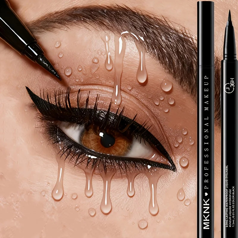 36-Hour Lock & Lasting Liquid Eyeliner Pencil Waterproof Black Ink Pen Smudge-Free Matte Quick-dry Eye Liner Smooth Cosmetics