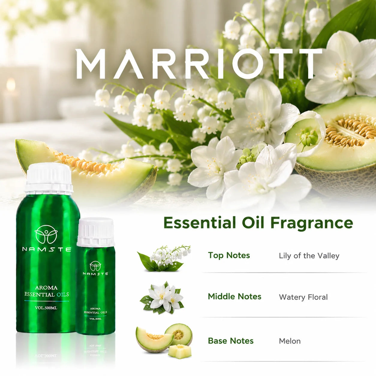 NAMSTE 100ML Perfume Hotel Essential Oil Home Air Freshener Pure Plant Essential Oil Hotel Room Fragrance Diffuser Air Purifier