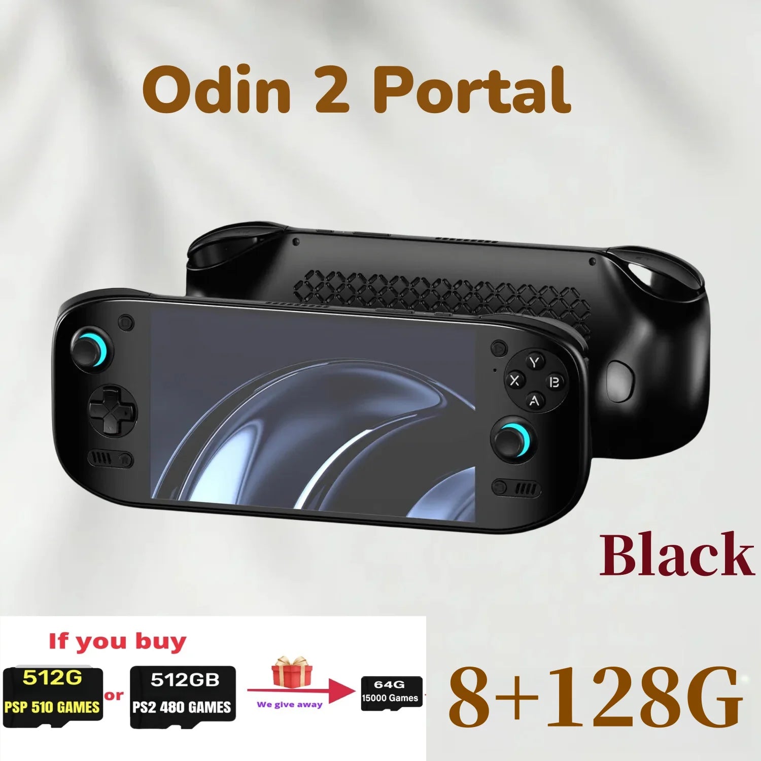 AYN Odin 2 Portal Retro Handheld Game  Video Player Console 7 Inch 120HZ Screen Android 13 Bluetooth  8G+128G 512G PSP PS2 Gift